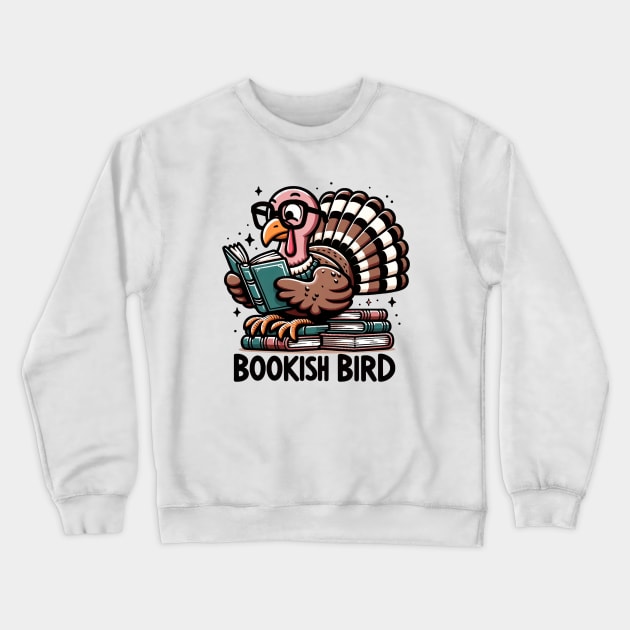 Bookish Bird Crewneck Sweatshirt by sharukhdesign